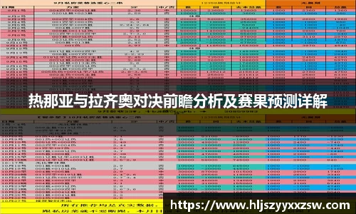 热那亚与拉齐奥对决前瞻分析及赛果预测详解